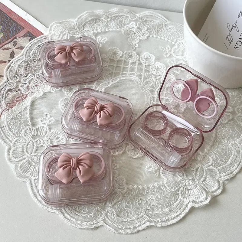 Transparent Pink Contact Lens Box